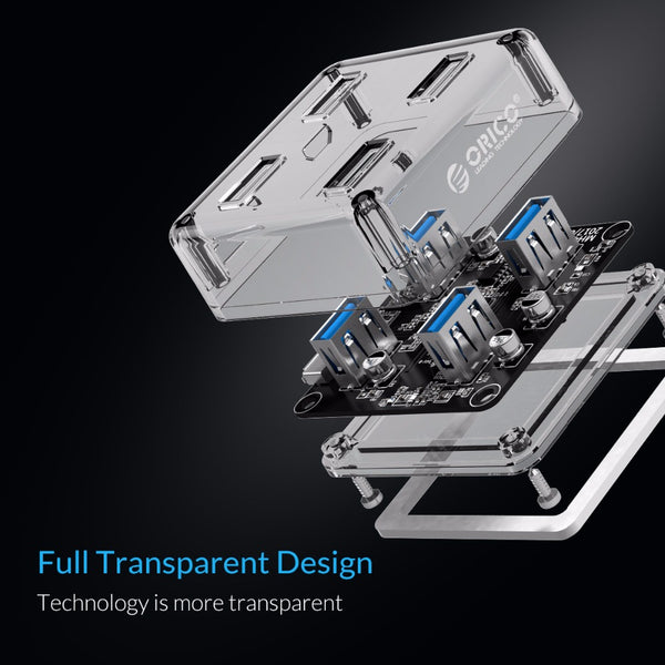 4 Port Transparent  USB HUB
