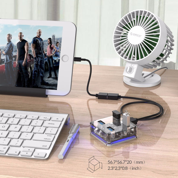 4 Port Transparent  USB HUB