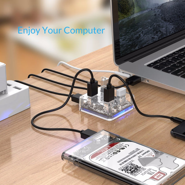 4 Port Transparent  USB HUB