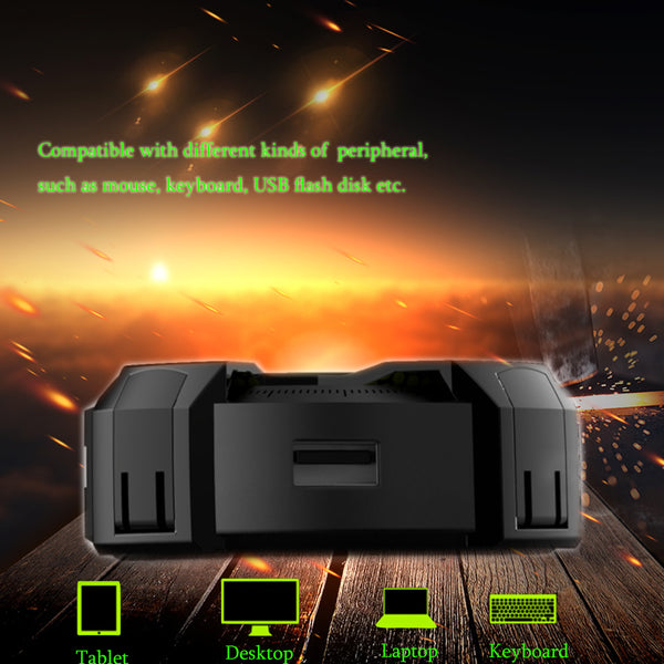 4 Ports with Breathing LED Light
